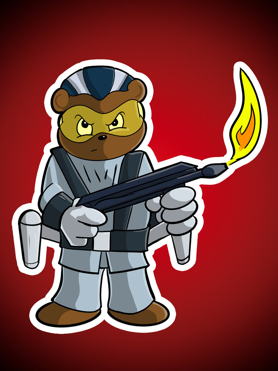 Running Bear Sticker Pack - Benjamin Wallace Books