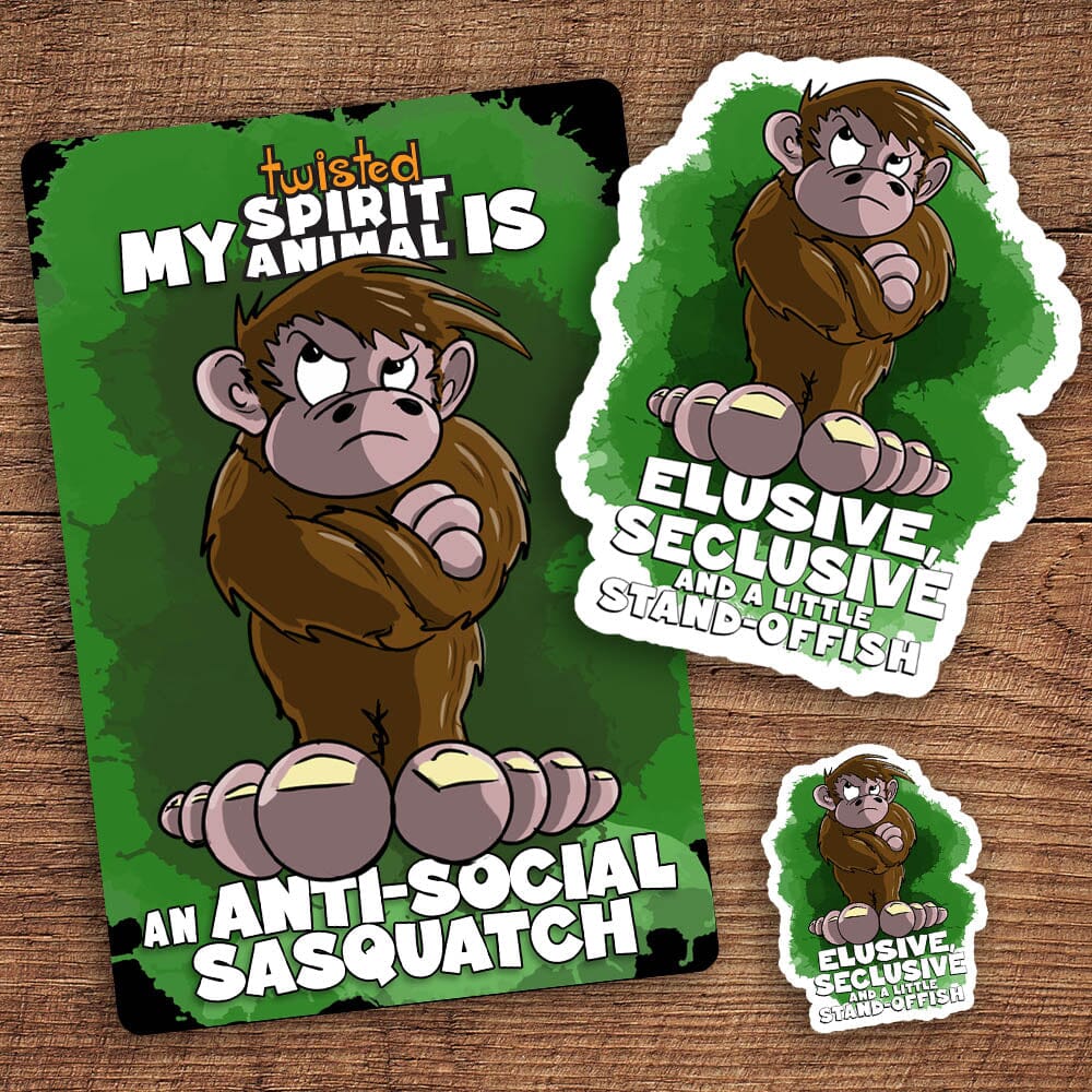 Anti-Social Sasquatch sticker pack DangerBearIndustries 