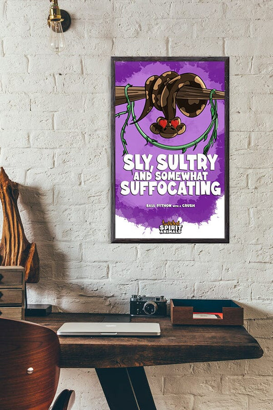 Ball Python with a Crush 11x17 Print DangerBearIndustries 