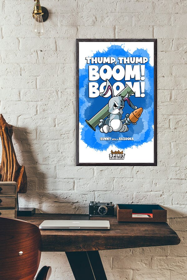 Bunny with a Bazooka 11x17 Print DangerBearIndustries 