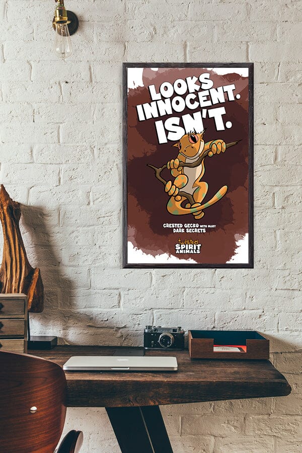 Crested Gecko with many Dark Secrets 11x17 Print DangerBearIndustries 