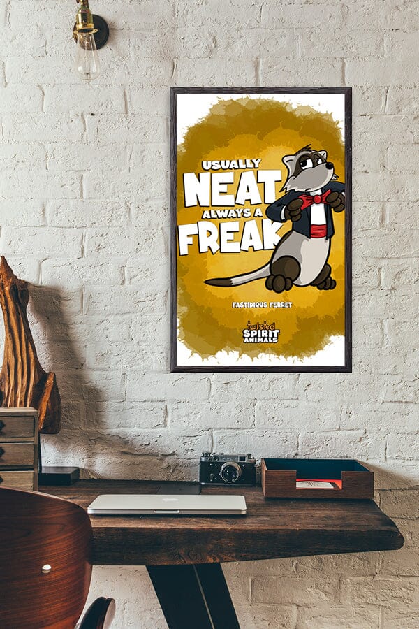 Fastidious Ferret 11x17 Print DangerBearIndustries 