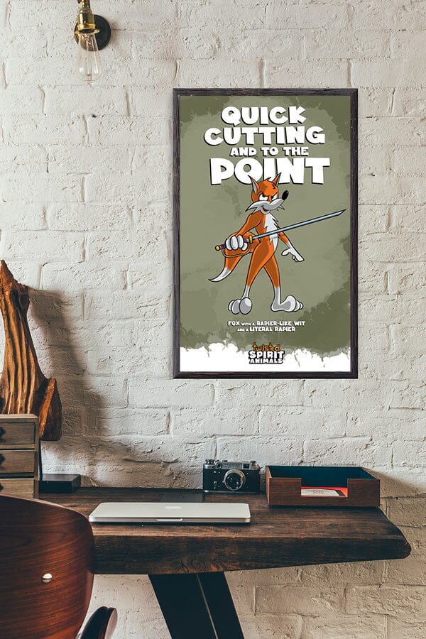 Fox with a Rapier-like Wit and a Literal Rapier 11x17 Print DangerBearIndustries 