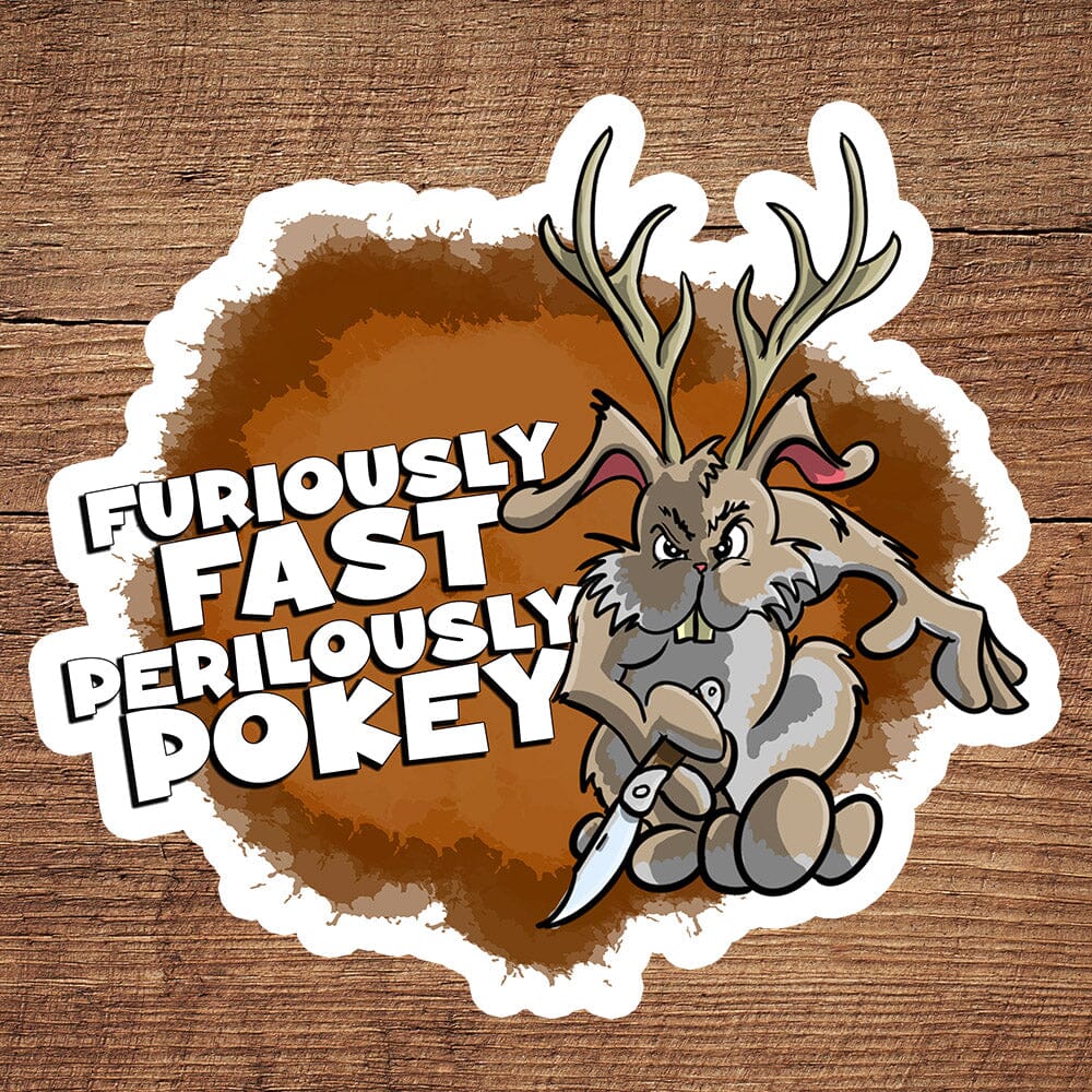Jackalope with a Jackknife sticker pack DangerBearIndustries 