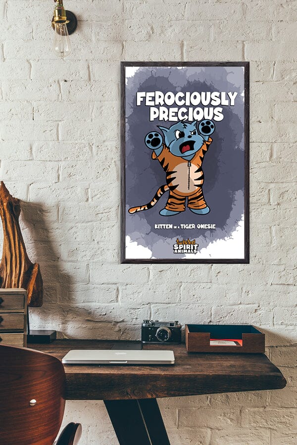 Kitten in a Tiger Onesie 11x17 Print DangerBearIndustries 