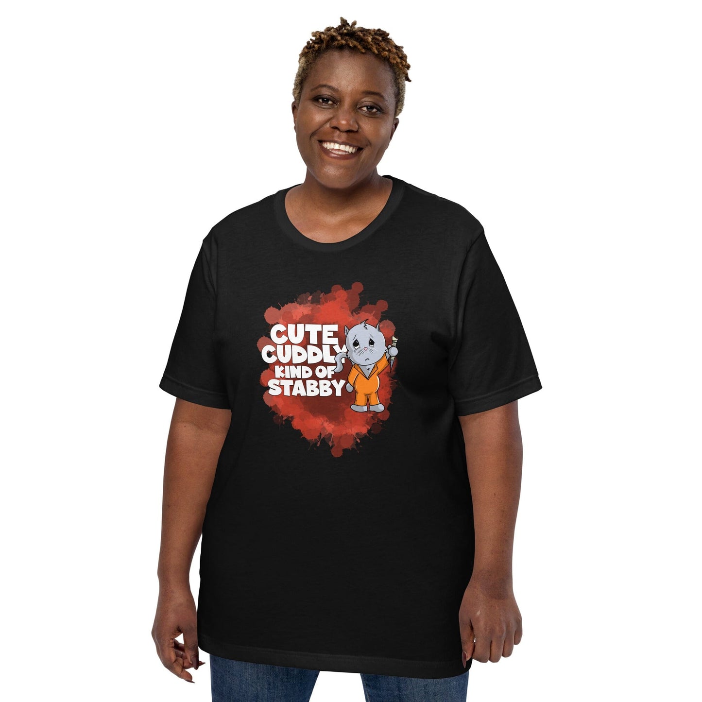 Kitten with a Prison Shank Short-Sleeve Unisex T-Shirt DangerBearIndustries 