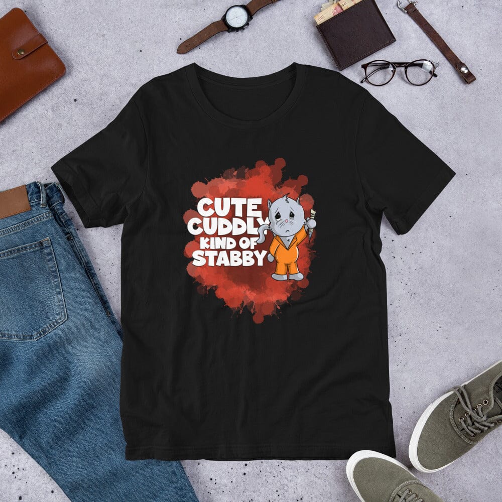 Kitten with a Prison Shank Short-Sleeve Unisex T-Shirt DangerBearIndustries 