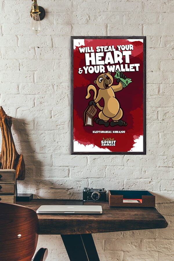 Kleptomaniac Kinkajou 11x17 Print DangerBearIndustries 