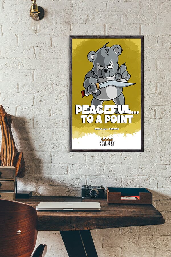 Koala with a Khukuri 11x17 Print DangerBearIndustries 
