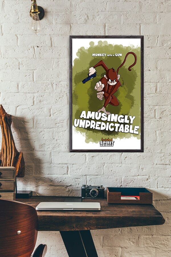 Monkey with a Gun 11x17 Print DangerBearIndustries 