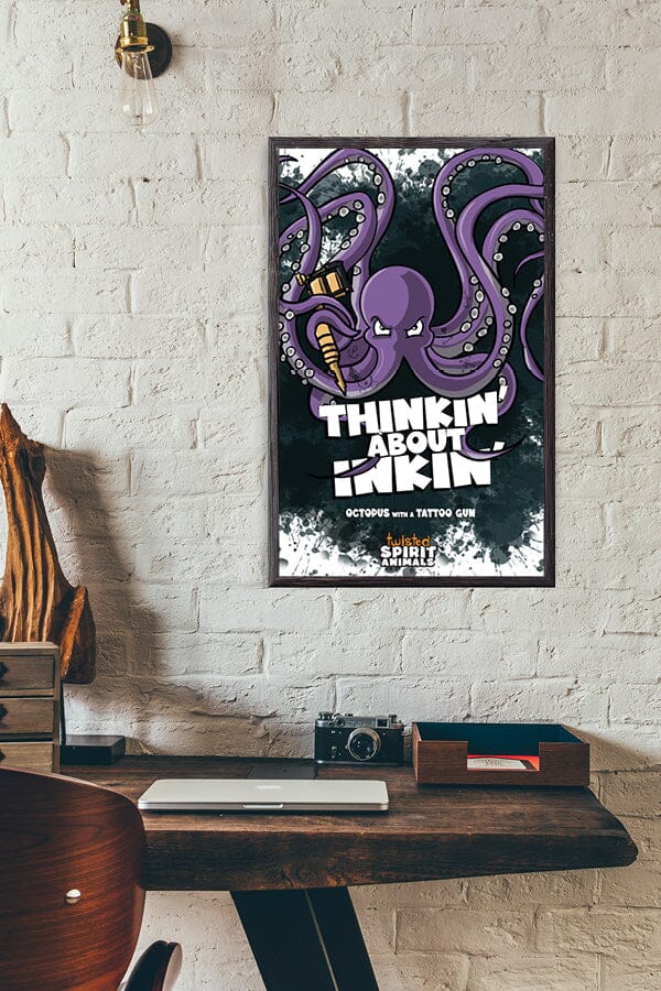 Octopus with a Tattoo Gun 11x17 Print DangerBearIndustries 
