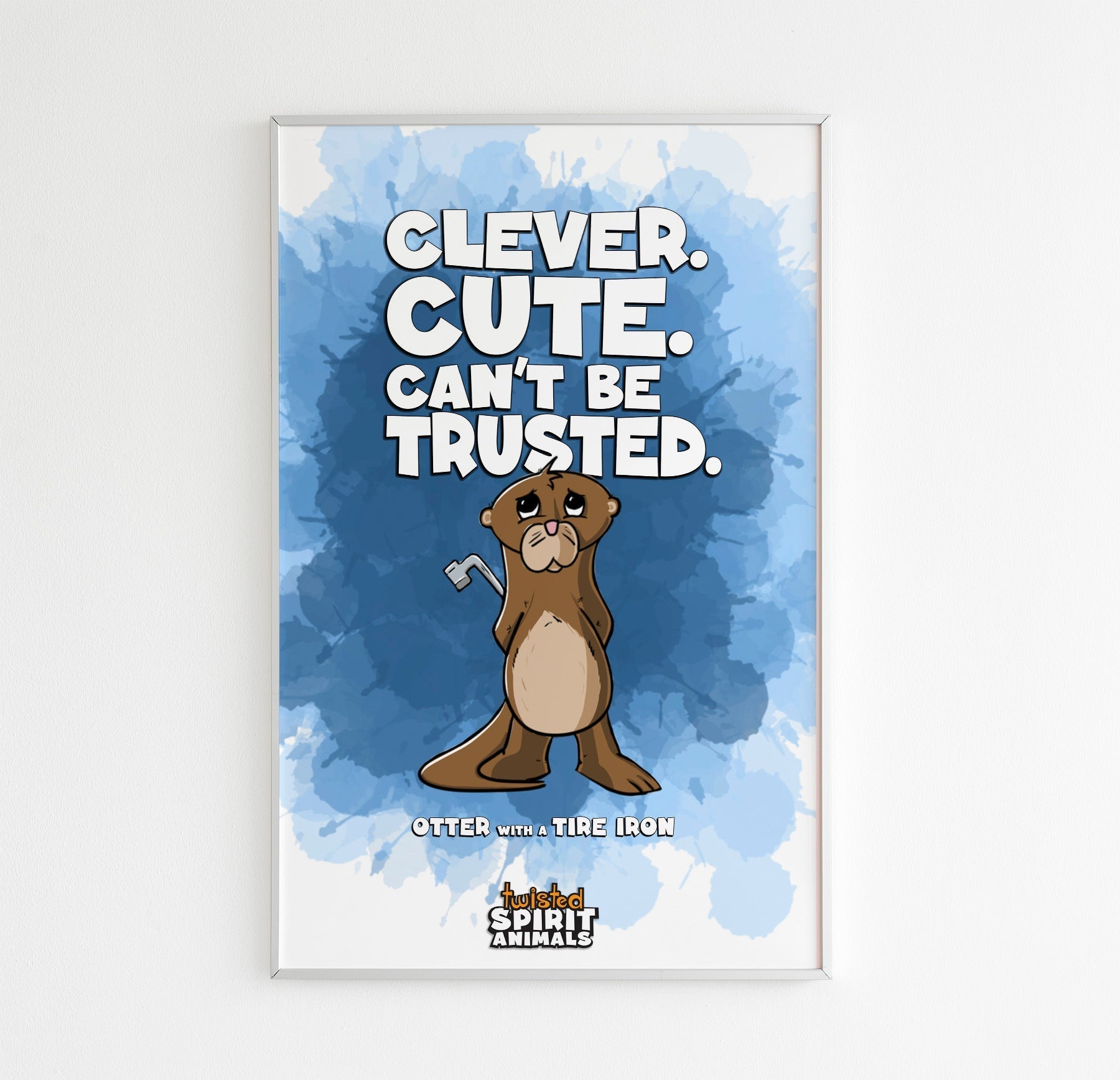 Otter with a Tire Iron 11x17 Print DangerBearIndustries 