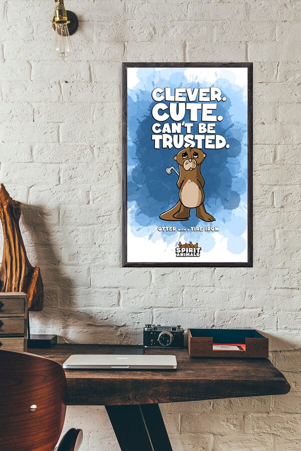 Otter with a Tire Iron 11x17 Print DangerBearIndustries 