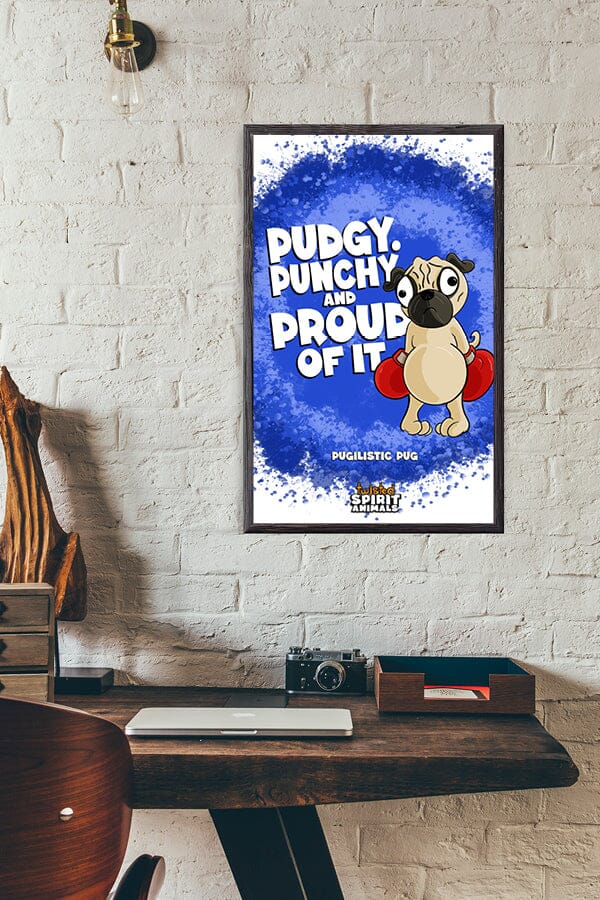 Pugilistic Pug 11x17 Print DangerBearIndustries 