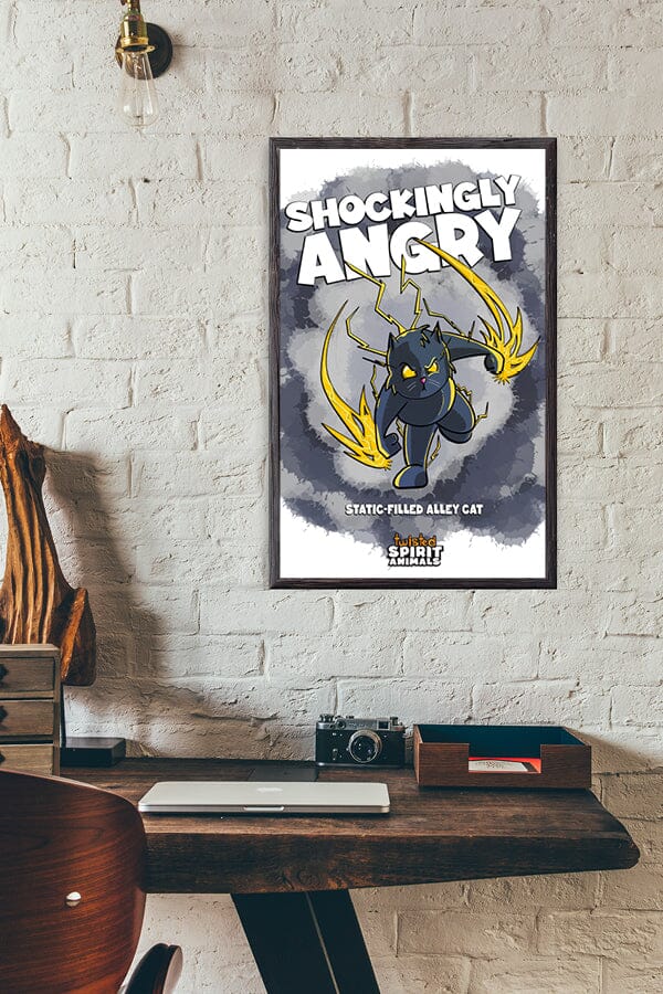Static-Filled Alley Cat 11x17 Print DangerBearIndustries 