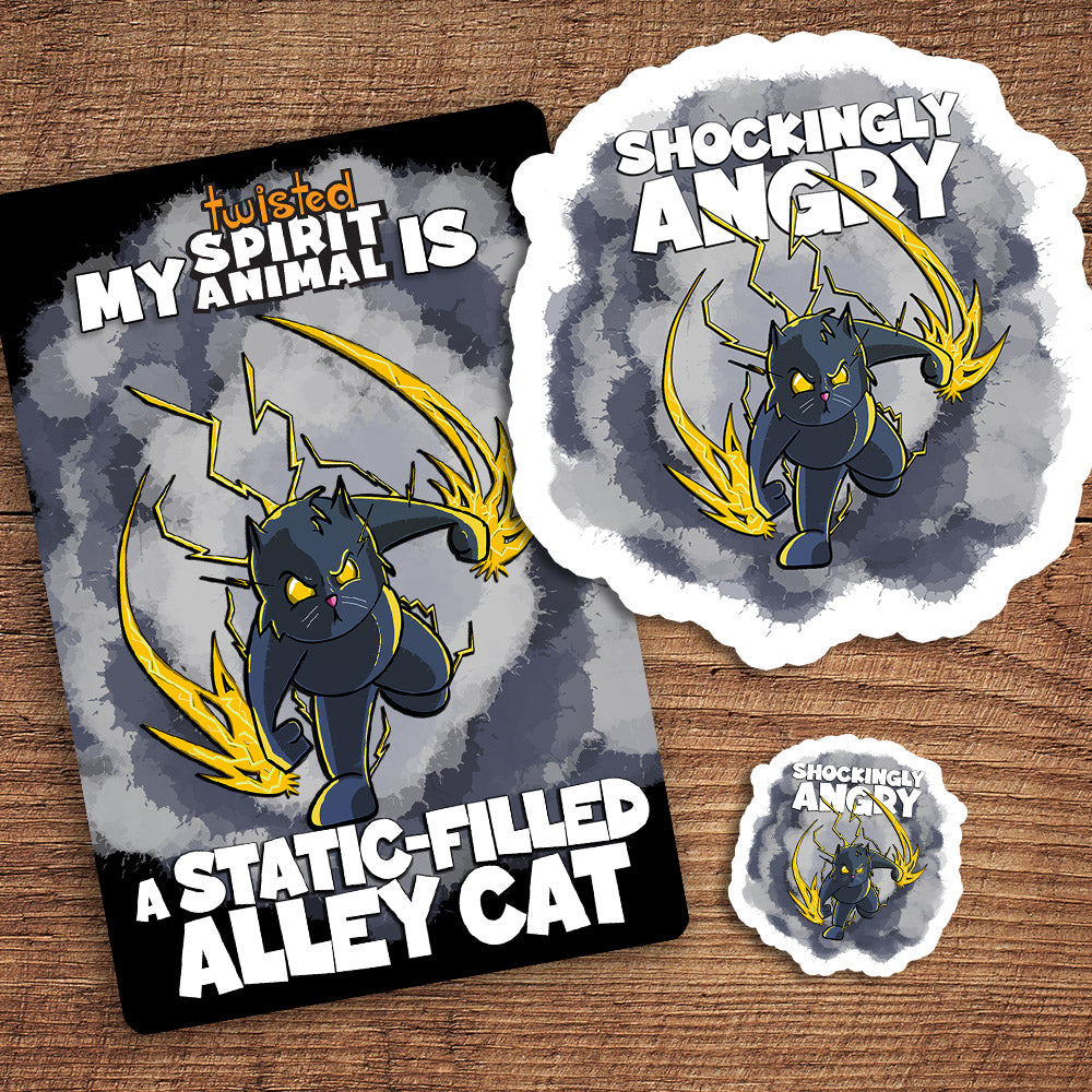 Static-Filled Alley Cat sticker pack