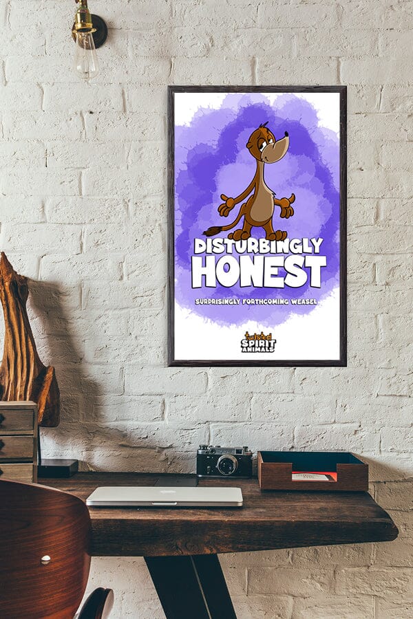 Surprisingly Forthcoming Weasel 11x17 Print DangerBearIndustries 