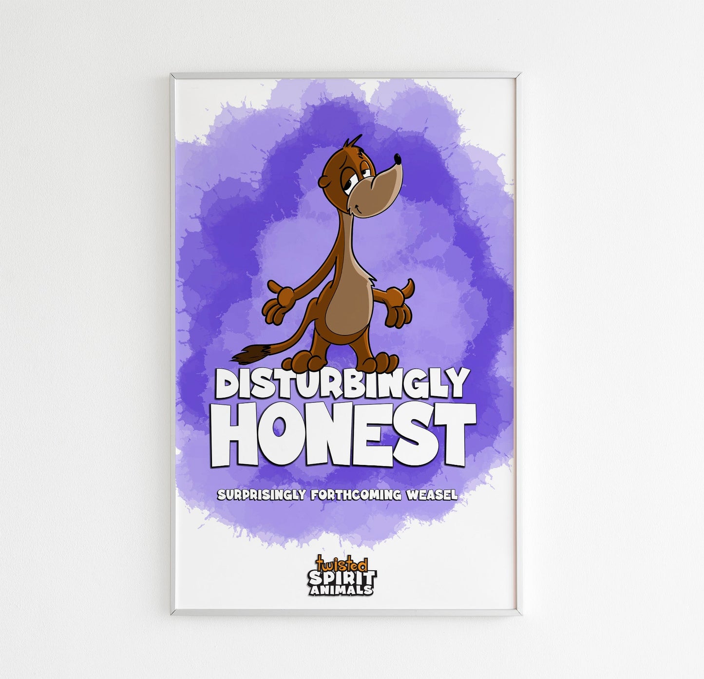 Surprisingly Forthcoming Weasel 11x17 Print DangerBearIndustries 