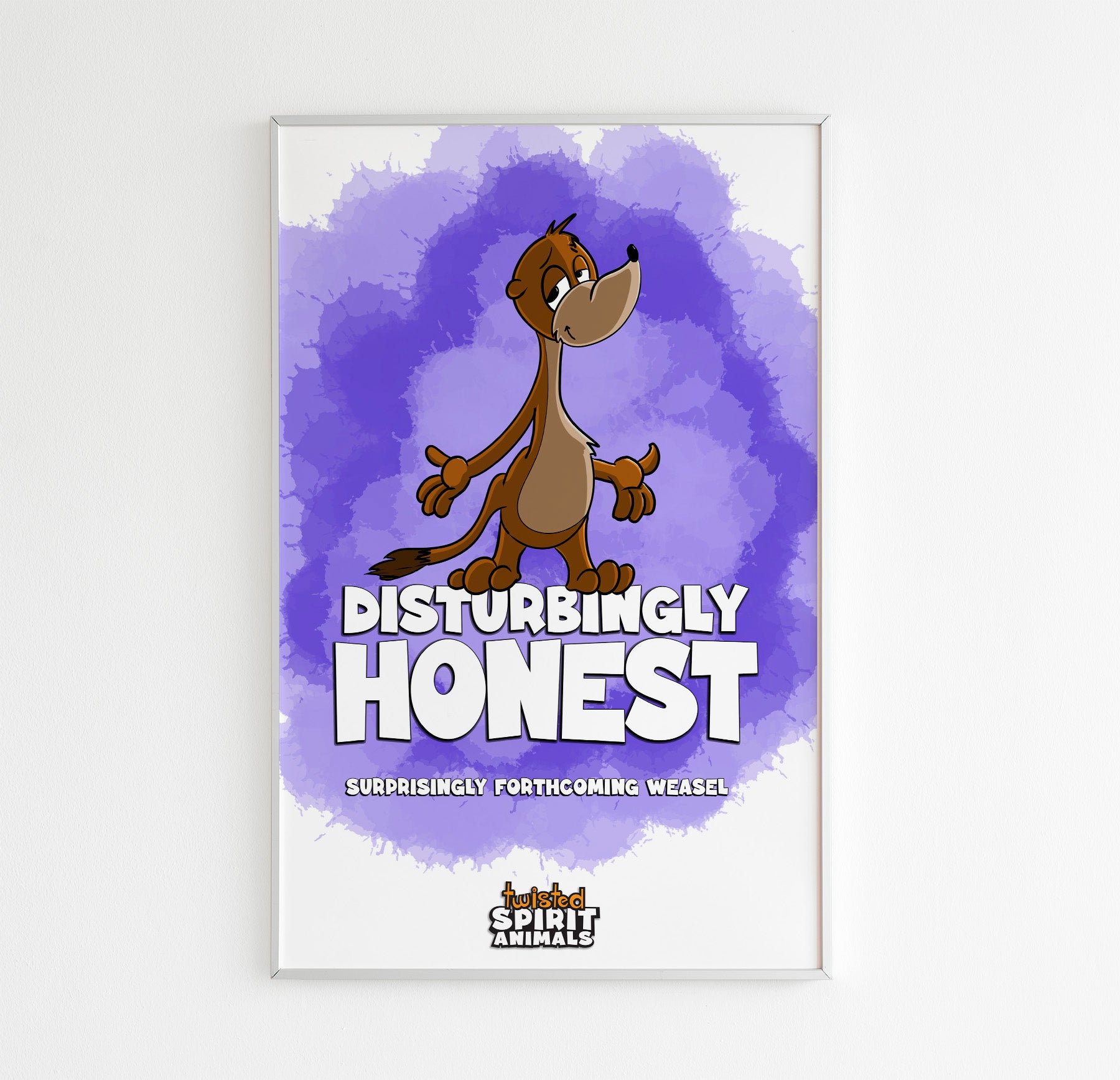 Surprisingly Forthcoming Weasel 11x17 Print DangerBearIndustries 
