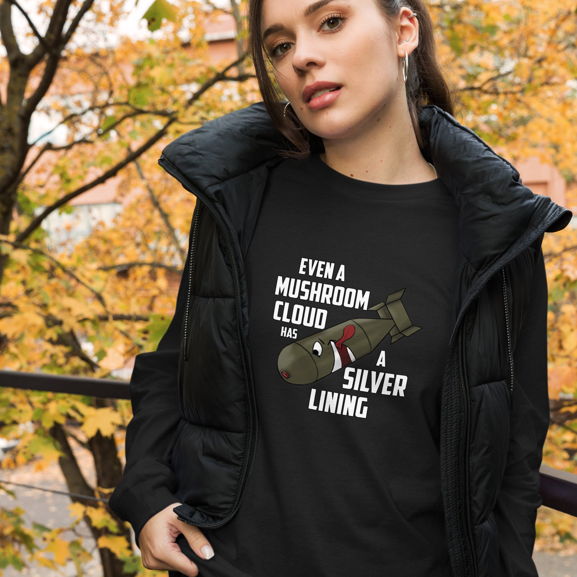 Even a Mushroom Cloud Has a Silver Lining Unisex Long Sleeve Tee - Benjamin Wallace Books