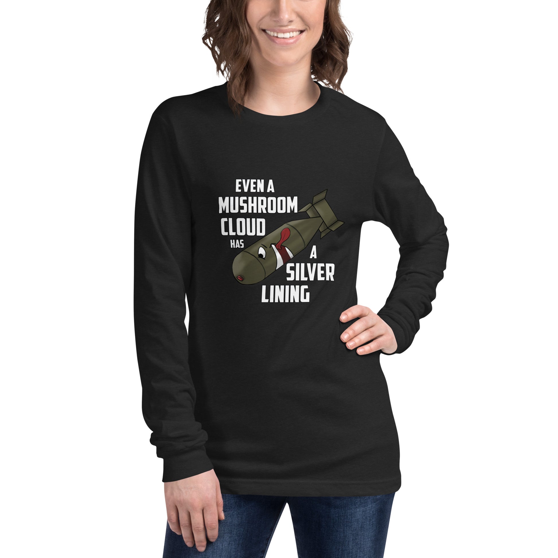 Even a Mushroom Cloud Has a Silver Lining Unisex Long Sleeve Tee - Benjamin Wallace Books